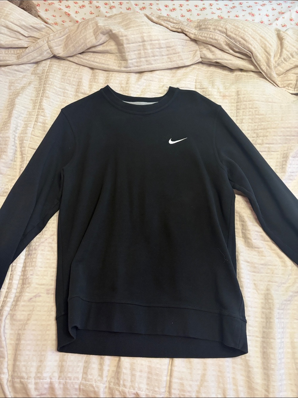 Nike Black Sweatshirt with White Swoosh